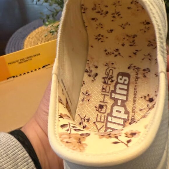 Women's Skechers Slip Ons Washable Sneakers w/ Air Cooled Memory Foam in Natural - Picture 7 of 9